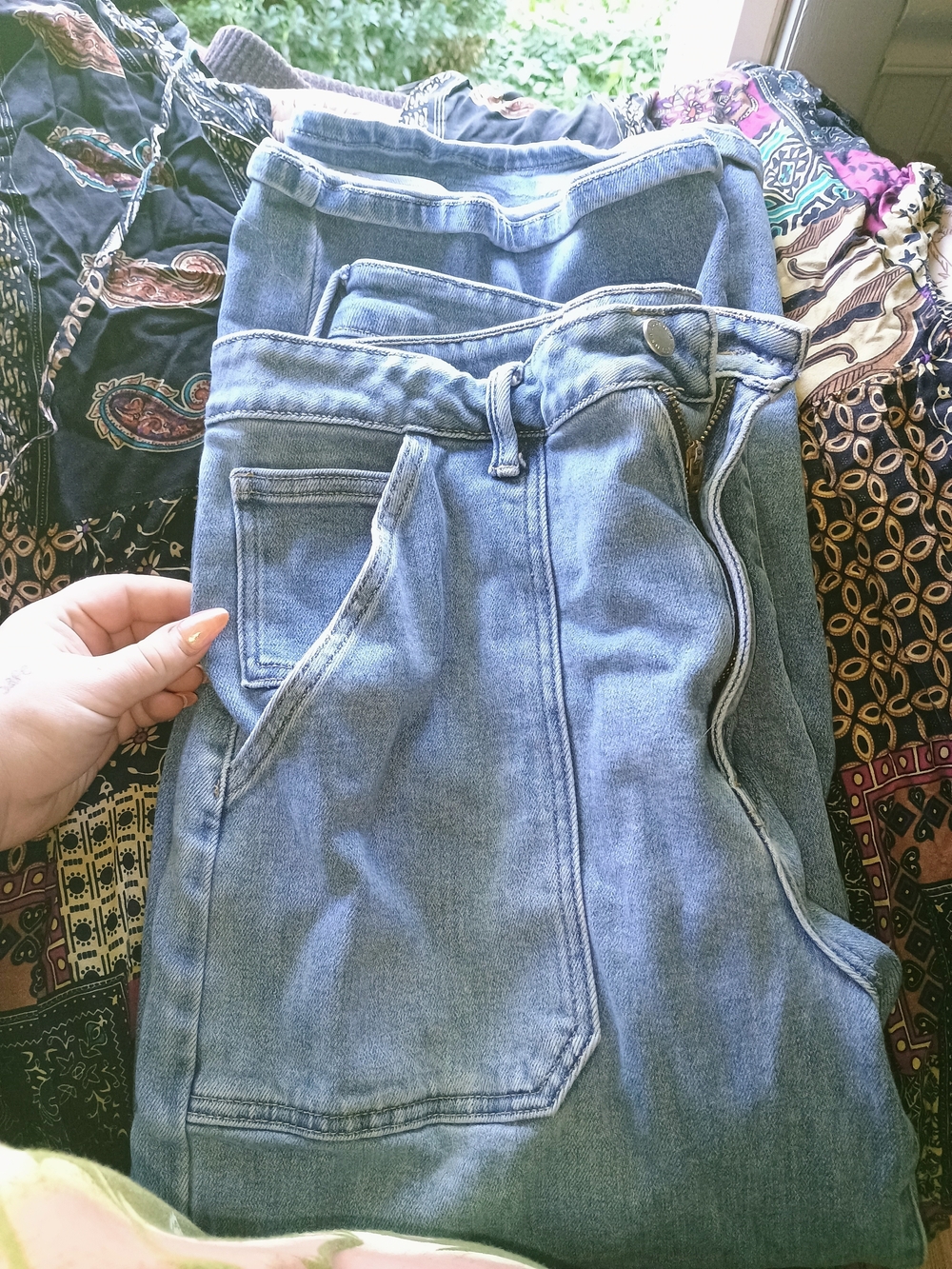 Just USA Light Blue Boyfriend Jeans with Front Patch Pockets